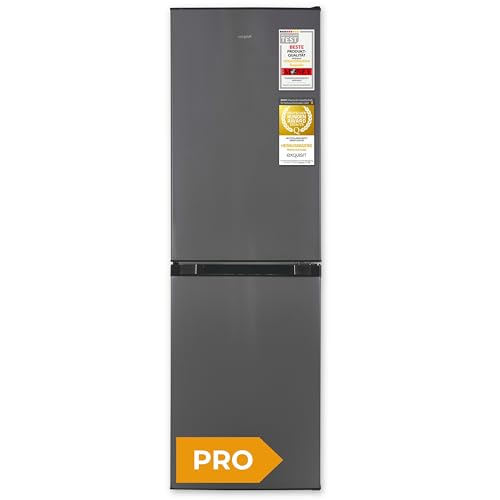 Exquisit Kühl-Gefrierkombination, 193 Liter, No-Frost, LED-Beleuchtung, 4-Sterne-Gefrieren, KGC5195-65-NF-330E inoxlook-az