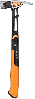 Fiskars Młotek stolarski IsoCore XXL,Długość: 41 cm, Waga: 1,02 kg, Czarny/ pomarańczowy, 1020216