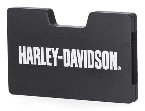 Harley-Davidson Men's Minimalist Aluminum Wallet, Detachable Money Clip - Black2