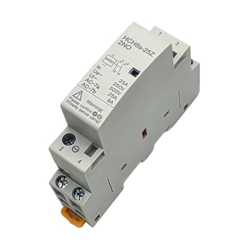 Contacteur DC 2P 25A 2NO DC230V HCH8s-25A pour protection sur rail DIN 1 pièce
