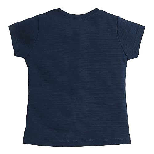 Image of Hopscotch Girls Jersey Graphic Print T-Shirt in Green Color