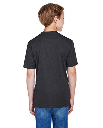 Team 365 Youth Sonic Heather Performance T-Shirt M BLACK HEATHER3