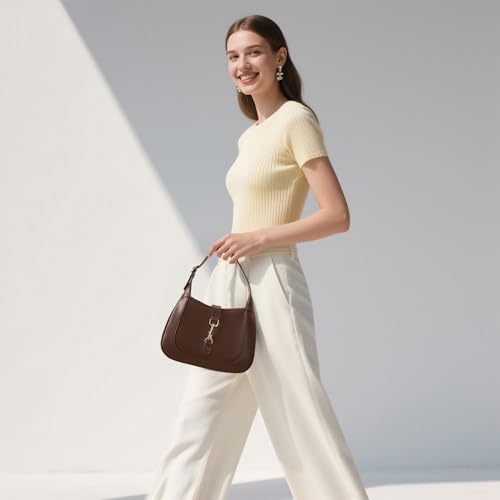 Keyli Women's Top-handle Handbags Vegan Leather Shoulder Bag Small Shoulder Purses with Long Strap4