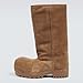 Agodor Snow Boots for Women,Suede Platform Winter Boots,Warm Faux Fur Slip On Round Toe Chunky Hippy Comfort Fashion High Boots Brown US8
