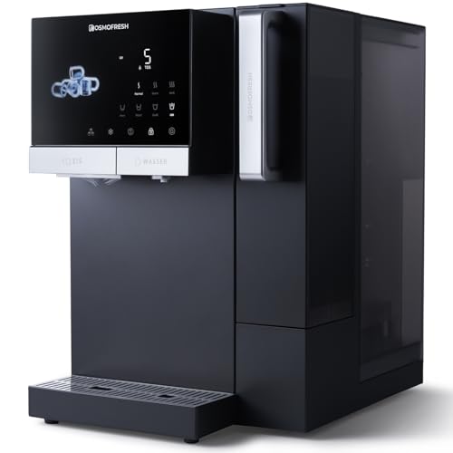OsmoFresh Fusion Ice | Osmoseanlage mit Eiswürfelmaschine | gekühltes Wasser (bis 1C) | kochend heißes Wasser | stufenlos | sehr wenig Abwasser | mit UV | 7-Fach Filterung | Mineralisierung
