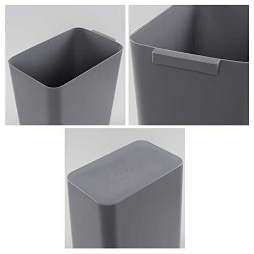 Caneca de basura rectangular 4.5 galones pack 3 gris miniatura 3