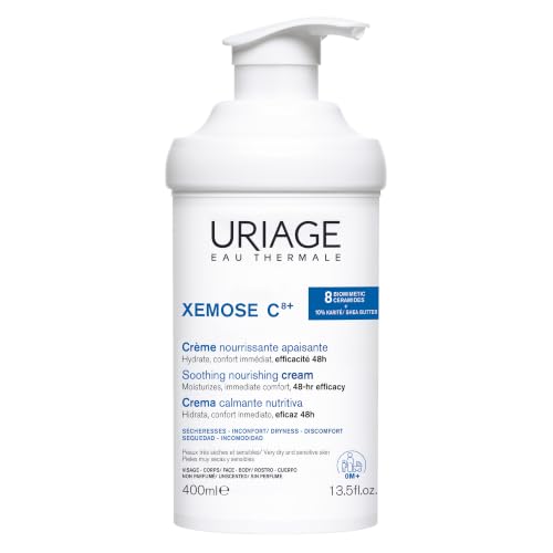 Uriage Xemose C8+ Lipid-replenishing Anti-scratch Cream Soothing Moisturizer Dry to Very Dry Skin 8 Biomimetic Ceramides & 10% Shea Butter Fast Absorbing Fragrance-Free