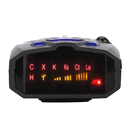 aqxreight 360 Grad V7 GPS Auto Geschwindigkeit Sicherheit Sprachalarm Radarwarner Extreme Reichweite (Blue)