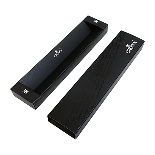 Caneta Crown Capricci Tinteiro Metal Pena Alemã Iridium Cores Prata ou Preto + Estojo Exclusivo Crow