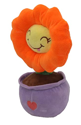 Image of Tickles Beautiful Sunflower Plant Soft Stuffed Plush Toy for Kids Birthday Valentine Gift (Color: Multicolor; Size: 22 cm)