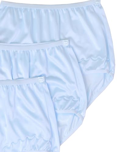 Image of Dixie Belle Women's Underwear Nylon Brief High Waist Scallop Trim 3-Pack 719