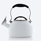 Chantal Oolong 1.8 quart Enamel on Steel Whistling Tea Kettle, White