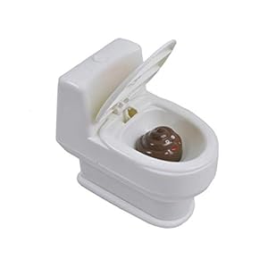 Halloluck Squirt Toilet Toy with 3D Poop, Lift Seat to Spray Water, Funny Water Squirting Prank Trick Toy, Toilet Water…