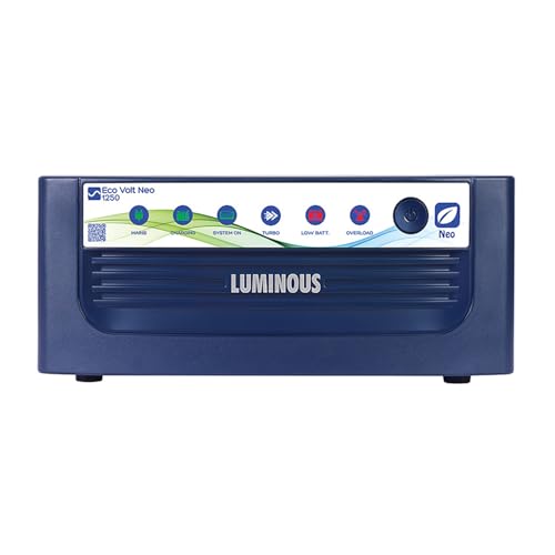 Luminous Eco Volt Neo 1250 Pure Sine Wave Inverter Ideal for Home,Office & Shops | 1100VA Inverter | Reliable Power Backup | High Performance| Easy Installation | 36 Months Warranty