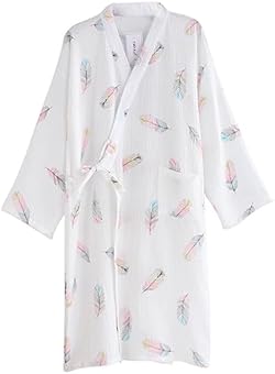 綿100% バスローブ レディース ナイトガウン 浴衣 パジャマ お風呂上がり ルームウェア 部屋着 寝巻き ガウン 和装 寝間着 可愛い 花柄