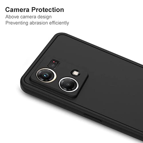 Image of for [ Oppo F21 Pro 4G ] Liquid Silicone Back Case Cover Flexible |Inner Lining| with Camera Protection Back Cover for [ Oppo F21 Pro 4G ] - Black