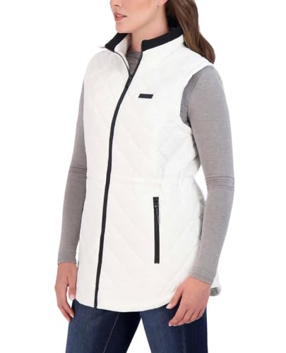 Image of Nautica Women's Stretch Puffer Vest - Water-resistant Transitional Outerwear Layer With Detachable Hood