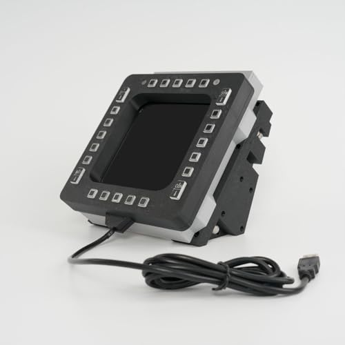 Image of ConsoleXpress Flight Simulator Cockpit Panel, 5-Inch 2K 24-Key Fighter Jet MFD-Panel for PC Flight Sims, Compatible with JF-17, F /A-18, F16, Plug & Play Home Flight Simulator Cockpit