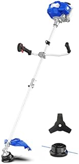 WILD BADGER POWER 52cc Weed Eater/Wacker Gas Powered, 3 in 1 String Trimmer/Edger 18'' with 10'' Brush Cutter,Rubber Handle & Shoulder Strap Included