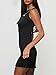 Wenrine Womens Summer Backless Mini Dress Tie Back Casual Sleeveless Slim Club Party Knit Tank Dresses Black