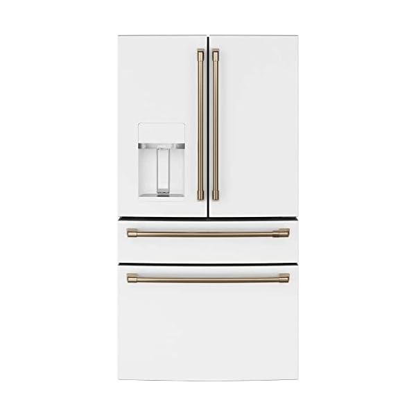 Cafe CVE28DP4NW2 27.8 cu. ft. Smart 4-Door French Door Refrigerator in Matte White, Fingerprint Resistant and ENERGY STAR