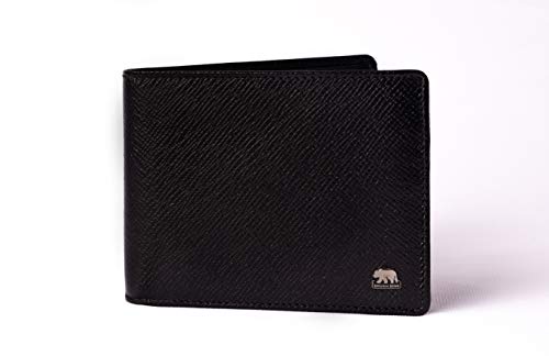 Image of BROWN BEAR Leather Men RFID Blocking Wallet(Matte Black)