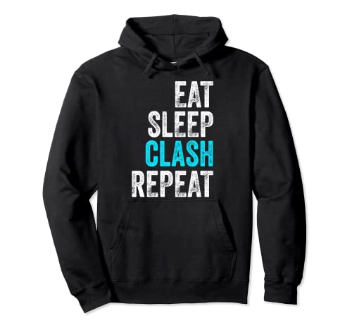 Gaming Clan Apparel Eat Sleep Clash Repeat Clans Vintage Pullover Hoodie