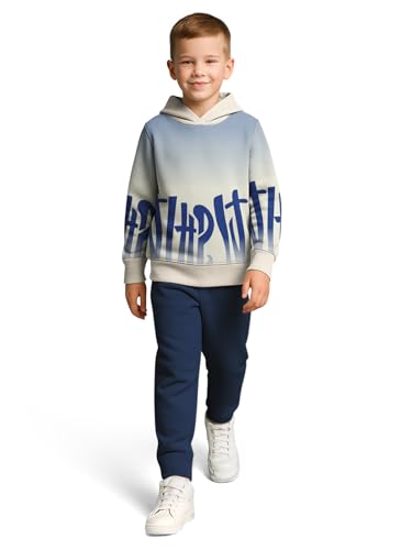 Image of HELLCAT Trendy Co-ords With Hoodie Sweatshirt and Trackpant Clothing Set for Boys