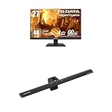 10099円お得!アイ・オー・データ IODATA ゲーミングモニター 27インチ GigaCrysta 4K ADSパネル (PS5/AMD FreeSync/HDMI×2/DisplayPort/スピーカー付/3年保証/土日サポート) EX-LDGCU271DB+スワン電器(Swan)EXARM ZETA モニターライト・ゲーミングライト 調光調色機能搭載 タッチレスON/OFF 日本製 EXZ-9905BK