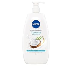 NIVEA Rich Lather Body Wash with Coconut & Jojoba Oil 1L | Gentle & Moisturising Formula | Leaves Skin Feeling Soft | Delic…
