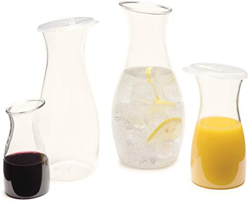 Image of Carlisle Plastic Carafe, 0.25 L, Water, Juice and Wine, Clear, 12-Pack