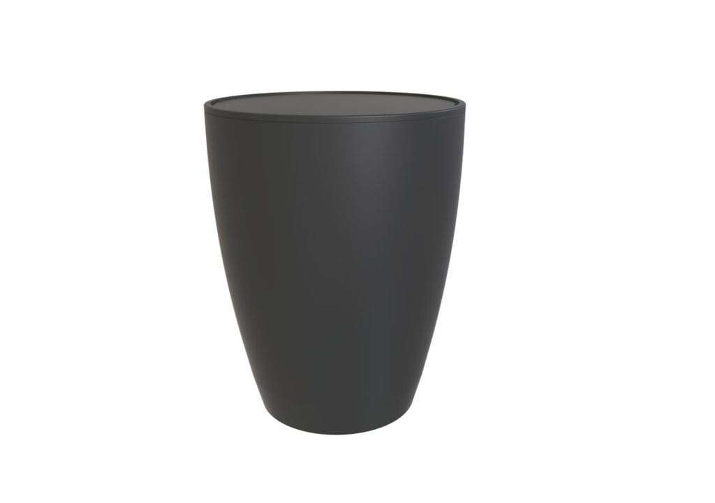 Blue Canyon Black Boda Swing Lid Bin, 12 L Capacity, Rubbish Bin For Bathroom & Bedroom, Plastic Construction, Compact & Lightweight, Rubbish Storage For Kitchen, Swing Lid, Space Saving Design,