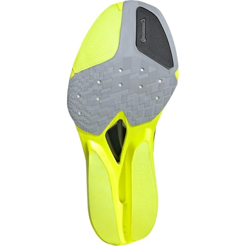 Adizero Prime X3 Strung Running Shoe, Lucid Lemon/Core Black/Halo Silver, Mens 12.04