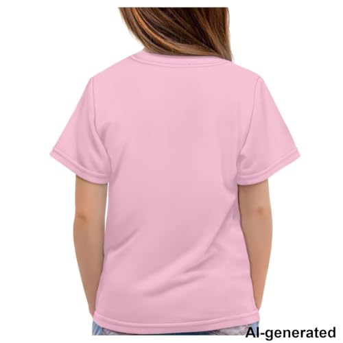 Image of Novelty 3D Graphic T Shirts for Kids Crew Neck Funny Animal Print Short Sleeve Girls Tshirts 3-16 Years