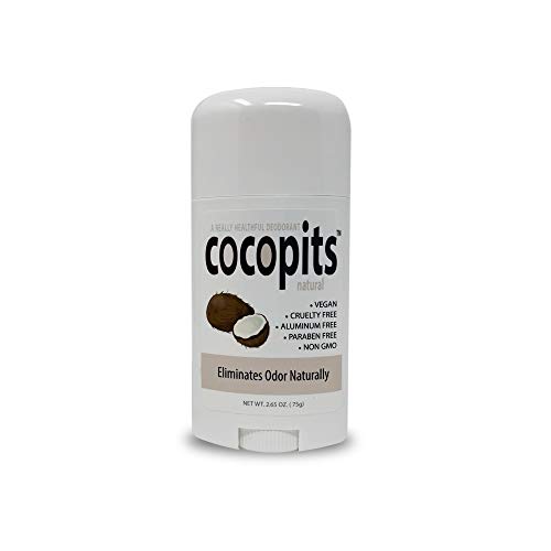 CocoPits Natural Deodorant, Deodorant for Women and Men, Vegan Deodorant, Gluten Free, Cruelty Free, Free of Aluminum Parabens & Sulfates | Made in the USA - Natural