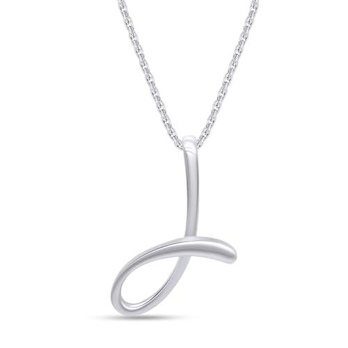 AFFY 14k White Gold Over Sterling Silver Alphabet J