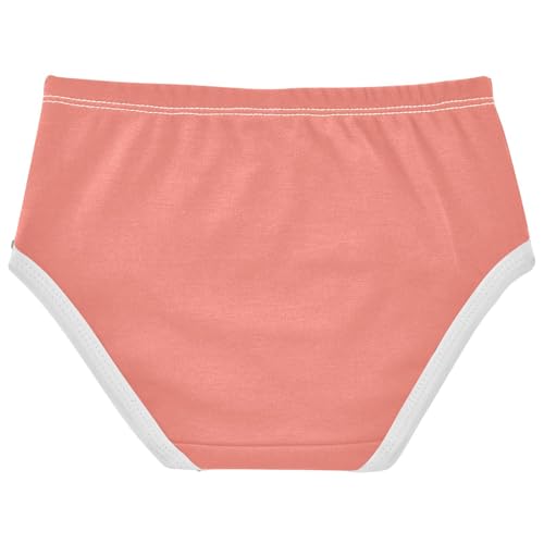 Joisal Toddler Girls Underwear 2t Cotton Cute Panties Girl Fun Kids Briefs Undies Pink Salmon2