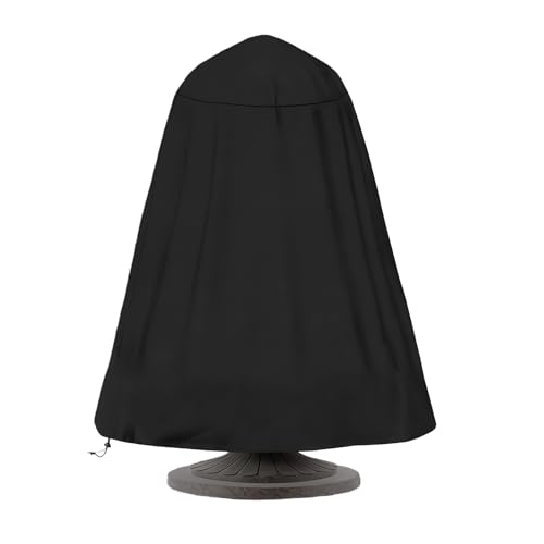 Fountain Cover 48 x 68 Heavy Duty Oxford Cloth Outdoor Fountain Protector with Adjustable Drawstring Waterproof & Dustproof for Garden/Patio Water Fountains & Statues Winter Protection (Black)
