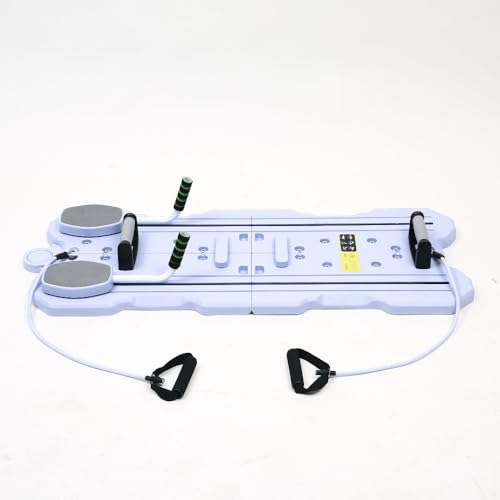 YAKINO 自宅 筋トレ器具 エクササイズローラーホイール 多機能全身トレーニングボード 腹筋トレーニング マシンピラティス ダイエット 室内用運動器具 エルボーサポート・膝パッド付き 折りたたみ式で収納しやすい 初心者/上級者 (A,アクセサリー付き)