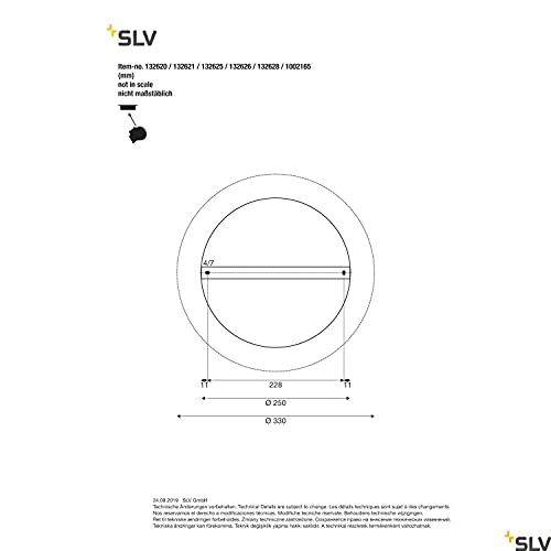 SLV elektrische Komponente DECKENROSETTE FITU 5er Rosette rund inkl. Zugentlastungen / rot