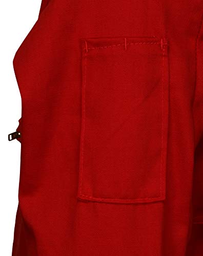 Image of MCR Safety Summit Breeze Flame Resistant FR Coveralls, 7 oz Cotton, Work Coveralls, Red, 38 Tall