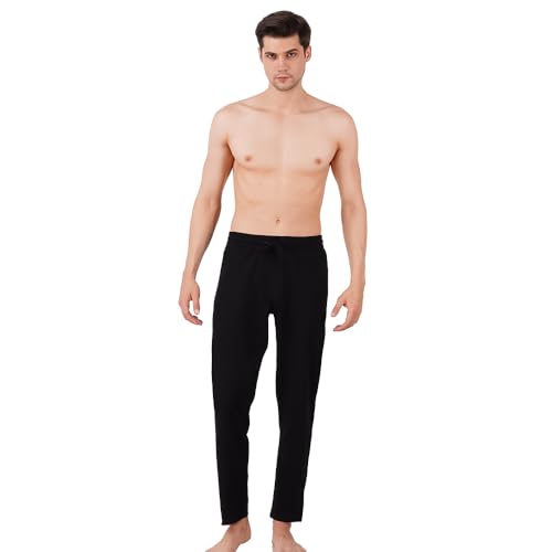 Image of F A S O Men's Track Pants | Super Combed Cotton | Straight Fit | Side Pockets | Adjustable Waistband | Label-Free Comfort | Casual & Gym Wear