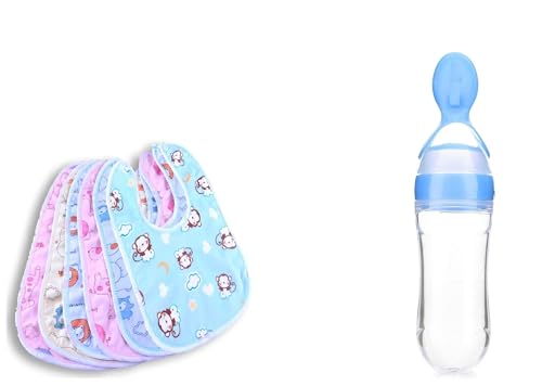 Image of ANTIL'S 3pcs Waterproof Baby Bib /Apron & 1 Pcs Spoon Feeder Combo Pack