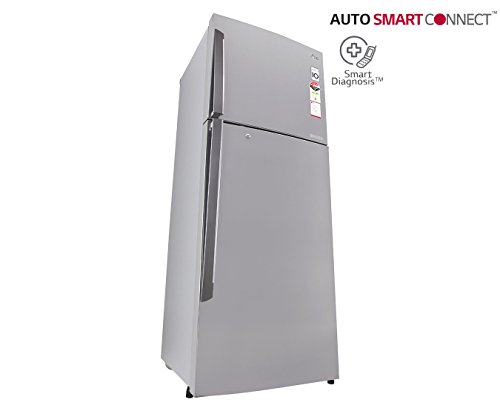 Image of LG 335 L 4 Star Frost Free Double Door Refrigerator(GL-U372JPZL, Shiny Steel, Inverter Compressor)