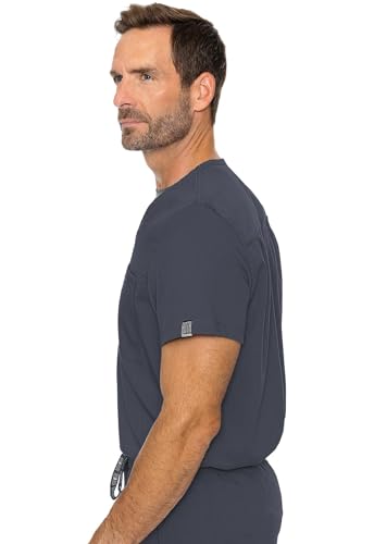 Image of Med Couture Rothwear Touch Scrub Top for Men V-Neck 1 Pocket