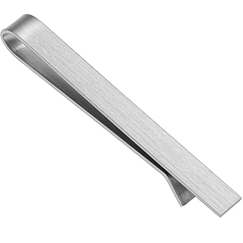 2.5 Inch Tie Clips For Men's Tie (3''-3.25'') In Gift Box, Tie Bar & Pins Set For Larger Width Necktie In Black Red White Blue Color, Suitable For Wedding Anniversary Valentine's Day Christmas Party #TOP9