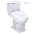 TOTO® WASHLET®+ Connelly® Two-Piece Elongated Dual Flush 1.28 and 0.9 GPF Toilet, Classic WASHLET S7A Bidet Seat with Auto Flush and Auto Open/Close Lid, Cotton White - MW4944734CEMFGA#01