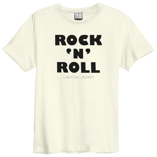 T-shirt Liam Gallagher Rock N Roll blanc avec finitions premium durables