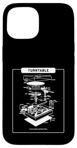 Turntable Music Make My Heart Beat (���R�[�h�v���[���[�O���t�B�b�N) �X�}�z�P�[�X iPhone 15 �p