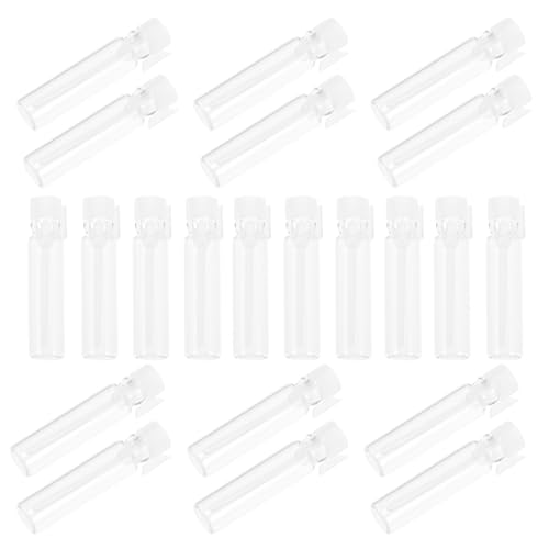 TOYANDONA Botellas de de de Vidrio Transparente 1 Ml 50 Unidades Tubo de Viaje Rellenable Compacto y Hermético para Fragancia Uso en Oficina Fiestas y Viajes